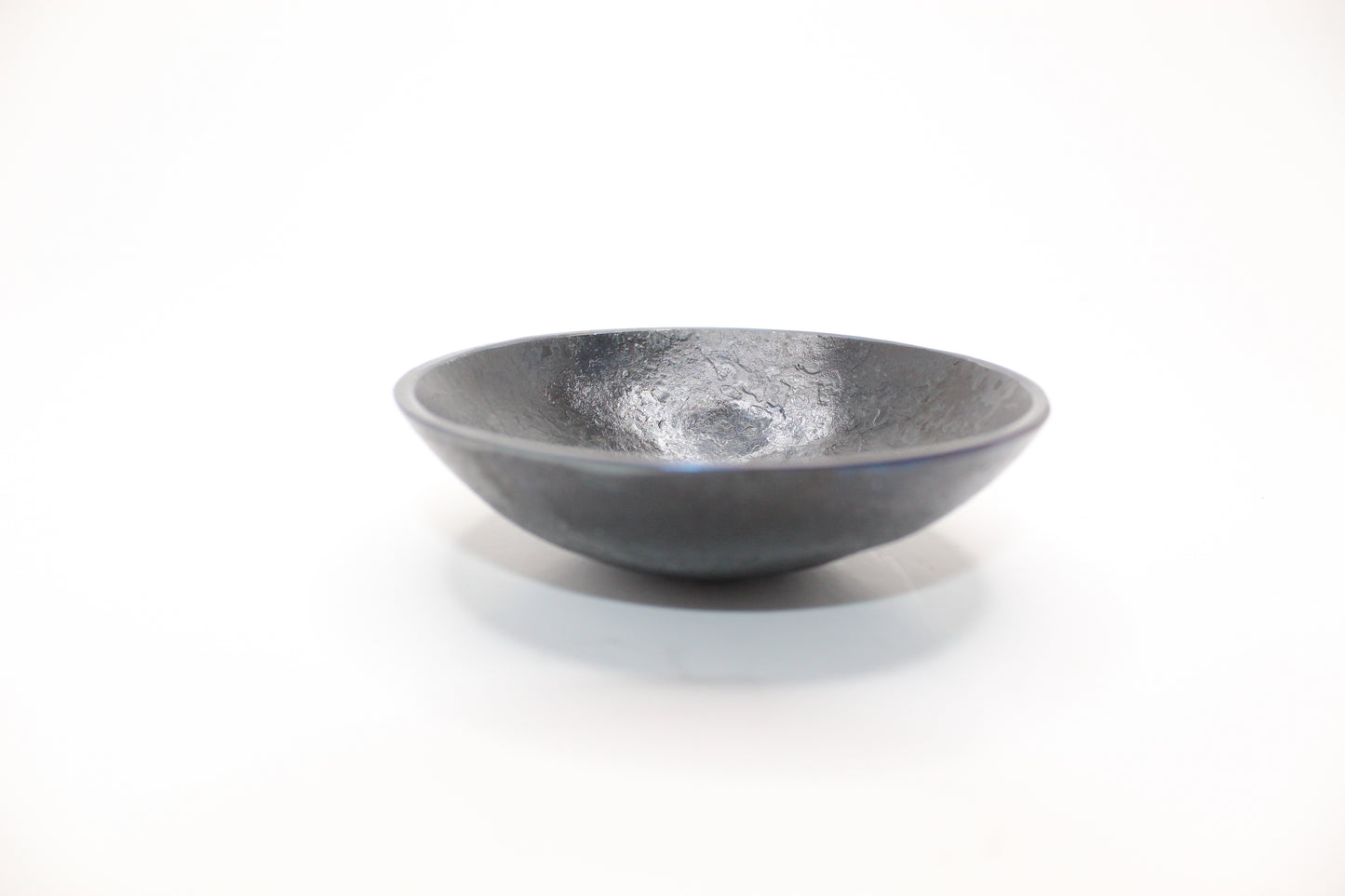 Personalized hand hammered finish steel 3.5 inch ring bowl