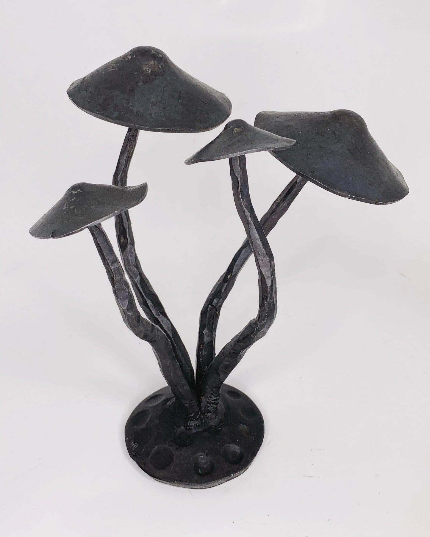 Hand forged steel mushroom