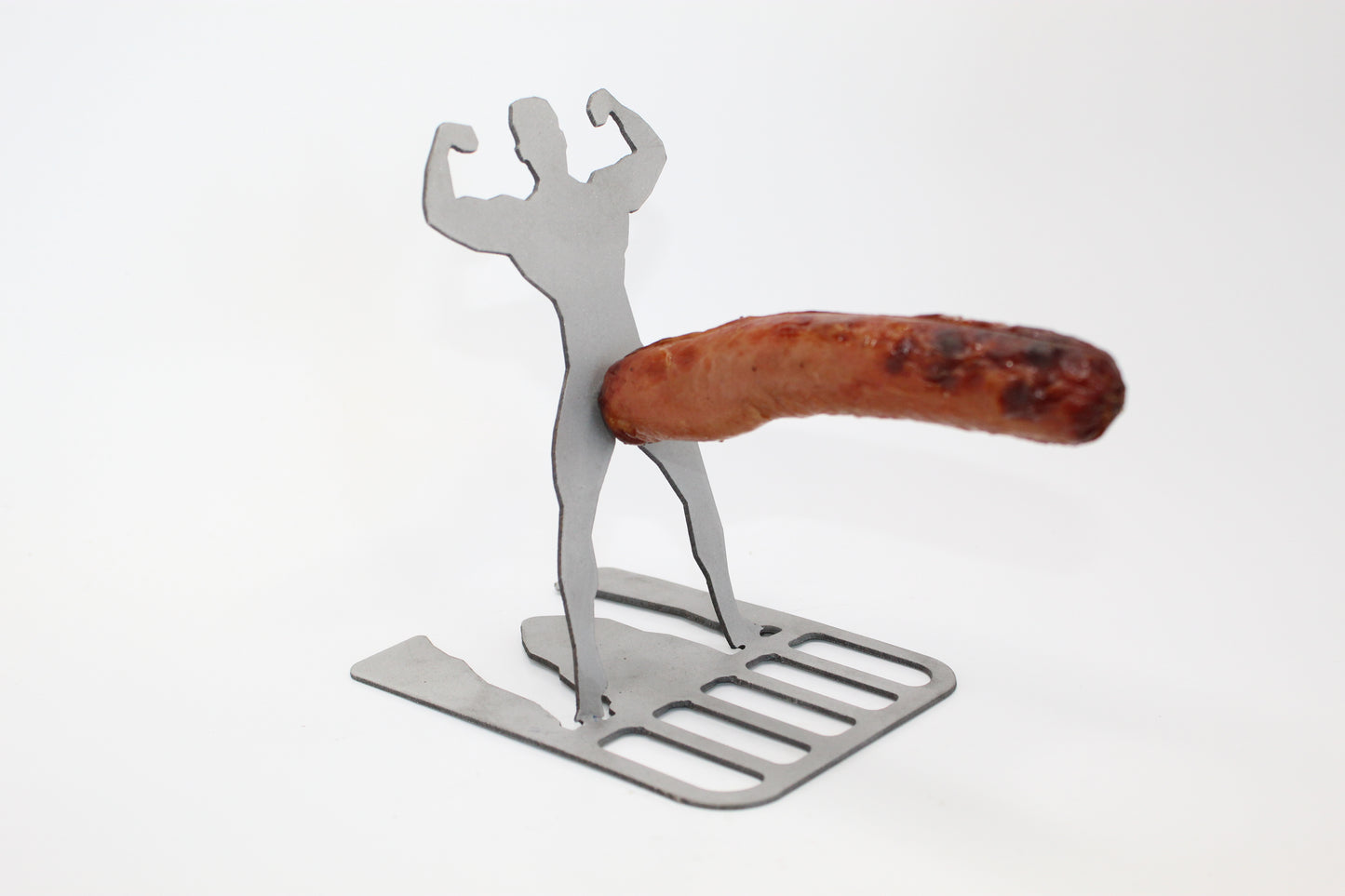 Funny stainless steel hot dog cooker man