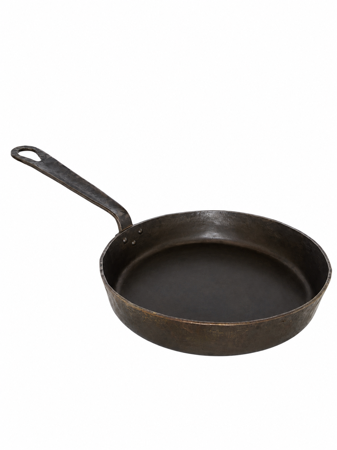 Hand-Forged 10" Carbon Steel Skillet: 10-Gauge, Thick, Pre-Seasoned, Lancaster Made