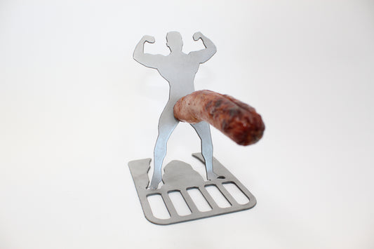 Funny stainless steel hot dog cooker man